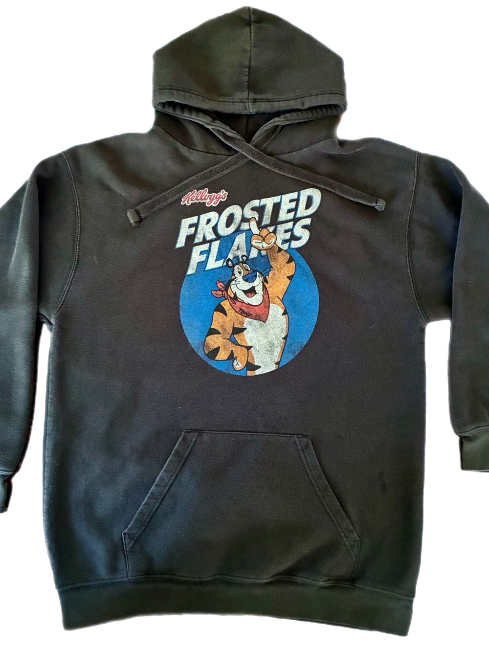 Y2K Black Frosted Flakes Tony the Tiger Graphic Hoodie
